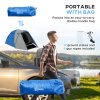 Outsunny 2 Man Camping Tent, Dome Tent with Bedroom and Living Room, 2000mm Waterproof, Portable with Bag, for Fishing Hiking Festival, Blue