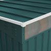 Outsunny 6.5 x 4FT Galvanised Metal Garden Shed with Foundation Kit, Lockable Tool Storage House with Double Sliding Doors and 2 Vents, Green