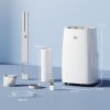 HOMCOM 14000 BTU Portable Air Conditioner, 3 in 1 Dehumidifier Cooling Fan, with Sleep Mode, Remote, LED Display, 24H Timer, Wheels, 40m², Window Venting Kit, A Energy Efficiency, White