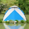 Outsunny Camping Tent, 3-4 Man Family Dome Tent, 2000mm Waterproof, with Carry Bag and Top Hook, for Fishing Hiking Festival, Quick Setup, Blue