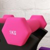 SPORTNOW Hex Dumbbells Set with Dumbbell Rack, Hand Weights for Home Gym Strength Training, 2 x 1kg, 2 x 2kg, 2 x 3kg