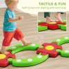 AIYAPLAY 13 PCS Kids Balance Beam, Stepping Stones Set with Non-slip Textured Surface & Bottom, Outdoor Indoor Sensory Toys, Obstacle Course for Toddlers Ages 3-8, Green