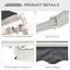 Outsunny 2.5m x 2m Retractable Awning, DIY Garden Awning Canopy, Anti-UV Sun Shade Shelter with Aluminium Frame and Crank Handle, Grey