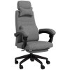 Vinsetto Office Chair, Ergonomic Desk Chair, High Back Fabric Work Chair with 160° Reclining Backrest, Retractable Footrest, Neck and Lumbar Pillow for Home and Study, Dark Grey