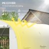 Outsunny 3 x 2 m Polytunnel Greenhouse with Zipped Roll-up Door and Mesh Windows, Walk-in Greenhouse with PE Cover and Galvanised Steel Frame, White
