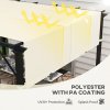 Outsunny 2 PCS Pergola Canopy Replacement, 4.9 x 1.2m UV Protection Pergola Cover, Easy to Install, for 3 x 3(m) Pergola, Cream White