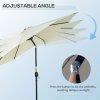 Outsunny 3(m) Tilting Parasol Garden Umbrellas, Outdoor Sun Shade with 8 Ribs, Tilt and Crank Handle for Balcony, Bench, Garden - Beige