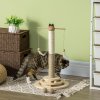 PawHut Cat Scratching Post Cat Tree, Kitty Activity Centre w/ Turntable Interactive Toy Ball, Cat Tower w/ Jute and Sisal