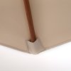 Outsunny 2.7 m Garden Parasol Umbrella, Double Tier Garden Umbrellas Outdoor Sun Umbrella Sunshade Bamboo Ribs, Beige