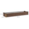 Outsunny Galvanised Raised Bed for Garden, Rectangular Outdoor Elevated Planter Box with Safety Edging and Open Bottom for Growing Flowers, Herbs and Vegetables, 240 x 60 cm, Dark Brown