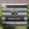 Outsunny 4 x 3(m) Metal Outdoor Pergola with Retractable Roof, Outdoor Gazebo with Drainage Holes for Garden, Patio, Lawn, Grey