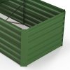 Outsunny Raised Beds for Garden, Galvanised Steel Outdoor Planters with Multi-reinforced Rods for Vegetables, Plants, Flowers and Herbs, 180 x 90 x 59 cm, Green