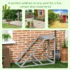 PawHut Chicken Activity Play Set with Swing, Chicken Coop Toy with Ladder, Platform for 2 Chickens, Hens, Grey