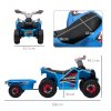 HOMCOM Electric Quad Bike, 6V Kids Ride On All-Terrain with Back Trailer for Ages 18-36 Months - Blue