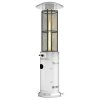 Outsunny 11 KW Freestanding Gas Patio Heater, Adjustable Outdoor Garden Propane Heater with Tip-Over Switch, Wheels, Pulse Ignition, Tank Room with Openable Door, Silver Tone