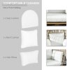Outsunny Oversized Garden Egg Chair, Outdoor Wicker PE Rattan Chair with Thickened Padded Cushions and Pillows for Balcony, Porch, Khaki