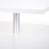 HOMCOM Coffee Table with Storage, 2-Tier Centre Table, Modern Living Room Table with Open Shelf and Aluminium Poles, White