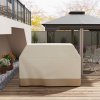 Outsunny BBQ Cover for Rectangular Gas Grill, 300D Oxford Fabric Barbecue Covers, Waterproof UV Protection Rip-Proof, with Windproof Buckles, Beige, 188 x 71 x 125cm