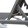 Outsunny Portable Outdoor Chaise Lounge Sun Lounger with Adjustable Back, Breathable Texteline, Light Grey