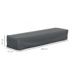Outsunny 600D Oxford Outdoor Garden Furniture Sofa Set Cover, Waterproof Anti-UV Rattan Sun Lounger Protection Protector Cover, 200L x 73W x 35Hcm, Grey