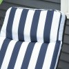 Outsunny Reclining Garden Chair Set of 2, 5-Level Adjustable Zero Gravity Chairs with Cushions, Folding Sun Lounger Garden Recliner Chairs with Armrests for Outdoor, Patio, Blue Stripe