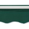 Outsunny 3 x 2m Manual Window Awning Canopy Garden Outdoor Shelter Patio Sun Shade UV Blocker Light Weight Aluminium Frame w/ Hand Crank Green