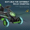 HOMCOM Children Pedal Go Kart, Raving Go Kart with Adjustable Seat, Inflatable Tyres, Shock Aborb, Handbrake, for Ages 5-12 Years - Green