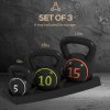 SPORTNOW Set 3 Kettlebell Set Weights with Storage Stand for Home Gym Weight Lifting Training, 5lbs, 10lbs, 15lbs (2.2kg, 4.5kg, 6.8kg)