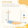 PawHut Dog Gate Stair Gate Pressure Fit Pets Barrier Auto Close for Doorway Hallway, 74-87cm Wide Adjustable, White