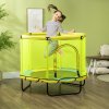 ZONEKIZ Kids Trampoline for Toddlers with Enclosure Safety Net, 4.6FT Hexageon Outdoor Indoor Jumper for Children 1-6 Years Old, Yellow