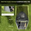 Outsunny 2 Man Camping Tent, Dome Tent with Bedroom and Living Room, 2000mm Waterproof, Portable with Bag, for Fishing Hiking Festival, Yellow