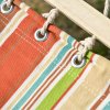Outsunny Double Cotton Hammock Camping Swing Outdoor Garden Beach Stripe Hanging Bed with Pillow, 188 x 140 cm, 180 KG Capacity, Red