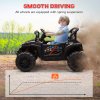 AIYAPLAY Kids Ride on Car, 12V Battery Powered Electric Truck with Remote Control, 4 Suspension Wheels, Horn, Lights, Music, USB, for Ages 3-5 Years, Black
