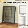 PawHut Dog Pen 6 Panels Puppy Pen Heavy Duty Pet Playpen for Indoor Outdoor for Dogs, Rabbits, Ducks 100cm High