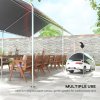 Outsunny 3 x 6m Heavy Duty Carport Garage Car Shelter Galvanized Steel Outdoor Open Canopy Tent Water UV Resistant Waterproof, Grey