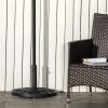 Outsunny 9kg Cement Concrete Half Round Parasol Base Umbrella Stand Garden Outdoor Accessories - Adjustable Coupler Suitable Umbrella Rod: 3.5cm, 3.8cm, 4.8cm