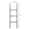 Outsunny Metal Trampoline Ladder 3 Step Outdoor Stepper for 12ft or 14ft Trampoline