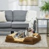 PawHut Dog Sofa Bed Pet Bed Dog Mattress with Removable Washable Cover, Anti-Slip Bottom, for Medium Sized Dogs, 90L x 69W x 21Hcm - Brown