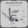 HOMCOM Ergonomic High Back Gaming Chair for Adults, Printed Velvet Computer Recliner Chair with Footrest, Lumbar Support, Adjustable Height and 360 Swivel Seat for Office or Gaming, Grey