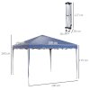 Outsunny 3x3(m) Pop Up Gazebo, Foldable Party Tent with Wave Edge and Carry Bag, Height Adjustable Festival Camping Canopy for Garden Outdoor, Blue