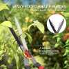 Outsunny Garden Shears, 63.5 cm Heavy Duty Hedge Shears with Razor-Sharp Blades, Comfort Grip and Tension Adjuster for Hedges, Shrubs and Bushes, Easy Cutting and Trimming