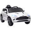 AIYAPLAY Aston Martin DBX Licensed 12V Kids Ride on Car, Kids Electric Car with Remote Control, 4 Suspension Wheels, LED Lights, Music, Horn, Slow Start, for Ages 3-6 Years, White