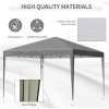 Outsunny 3 x 3M Garden Pop Up Gazebo Height Adjustable Marquee Party Tent Wedding Canopy with Carrying Bag, Grey