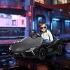 AIYAPLAY Lamborghini Revuelto Licensed Electric Car for Kids with Butterfly Doors, 12V Kids Electric Ride On with Suspension, Remote Control, LED Lights, Horn, USB, MP3 for 3-5 Years, Black