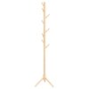 HOMCOM Coat Rack, Freestanding Coat Stand with 8 Hooks and Wooden Frame for Clothes, Bags, Hat Stand for Entryway, Hallway, Bedroom, Living Room