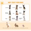 PawHut Eight-Panel Dog Playpen Puppy Pen Rabbits, Guinea Metal Crate, Pet Cage, Run Indoor, Outdoor, 61 x 61cm