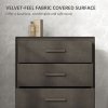 HOMCOM Chest of Drawers, 4 Drawer Fabric Dresser with Steel Frame for Bedroom, Living Room, Easy to Assemble, Brown