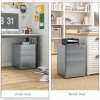 Vinsetto 3-Drawer Mobile Filing Cabinet, Steel Lockable File Cabinet for A4, Legal, Letter, Compact Under Desk Storage Unit with Pre-Assembled Body Except Wheels for Home Office, 39 x 48 x 59cm, Grey
