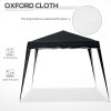Outsunny 3 M x 3 M Base/ 2.5 M x 2.5 M Top Pop Up Gazebo, 2 Person Setup Instant with Carry Bag, Height Adjustable Slant Leg Party Tent Instant Event Shelter for Garden, Patio, Black