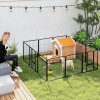 PawHut Dog Pen, 12 Panel Puppy Pen, Steel Dog Playpen, for Small Breeds, 60cm Tall, Black
